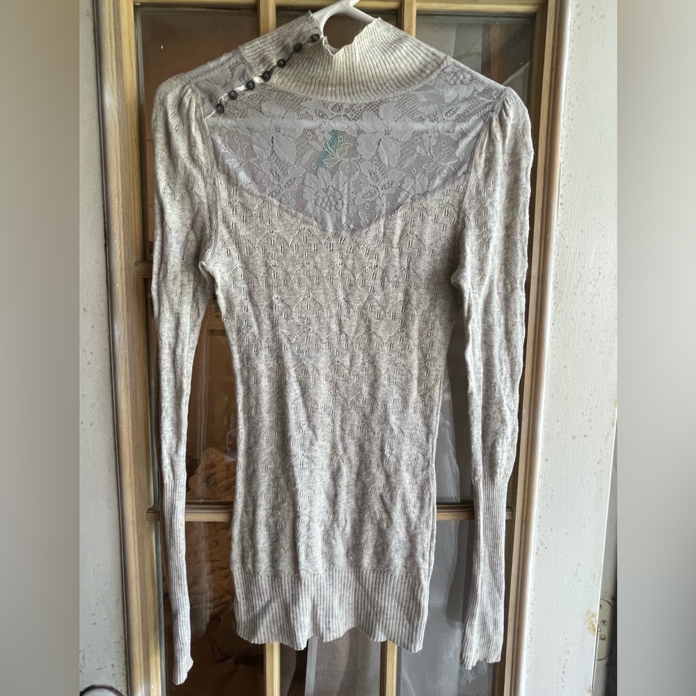 Free People Lace Detail Sweater sz Medium